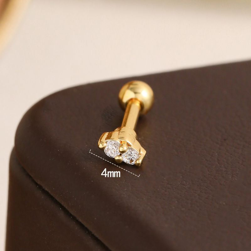 PIERCING DOBLE BRILLO