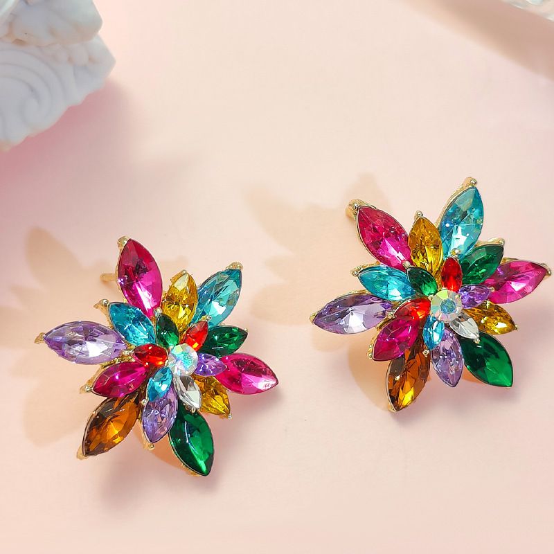 ARETES FLOR MULTICOLOR