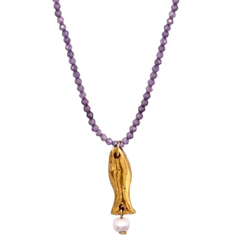 COLLAR MORADO CON PEZ