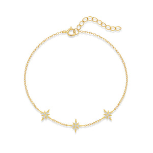 PULSERA ESTRELLAS PLATA .925