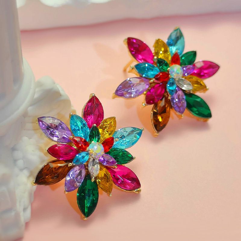 ARETES FLOR MULTICOLOR