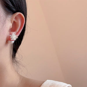 ARETES FLOR Y PERLA