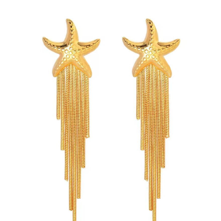 ARETES ESTRELLA DE MAR TASSEL