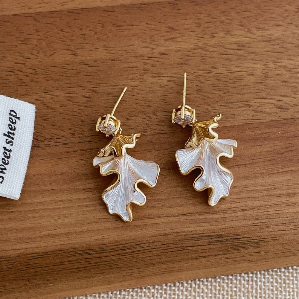 ARETES HOJA ESMALTADO