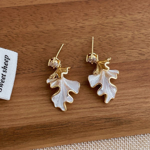 ARETES HOJA ESMALTADO