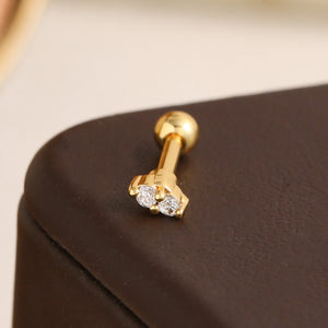 PIERCING DOBLE BRILLO