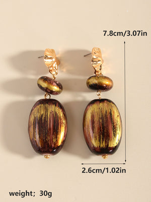 ARETES MARRÓN Y TURQUESA
