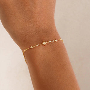 PULSERA ESTRELLAS PLATA .925