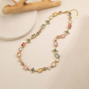 COLLAR CRISTALES MULTICOLOR