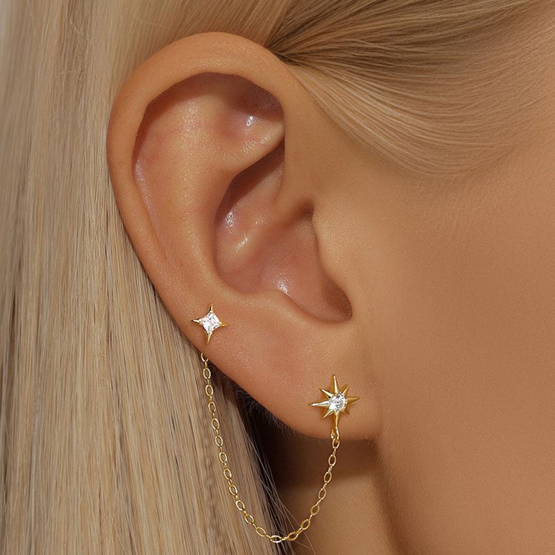 PIERCING DOBLE PLATA 925