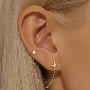 PIERCING DOBLE PLATA 925