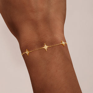 PULSERA ESTRELLAS PLATA .925