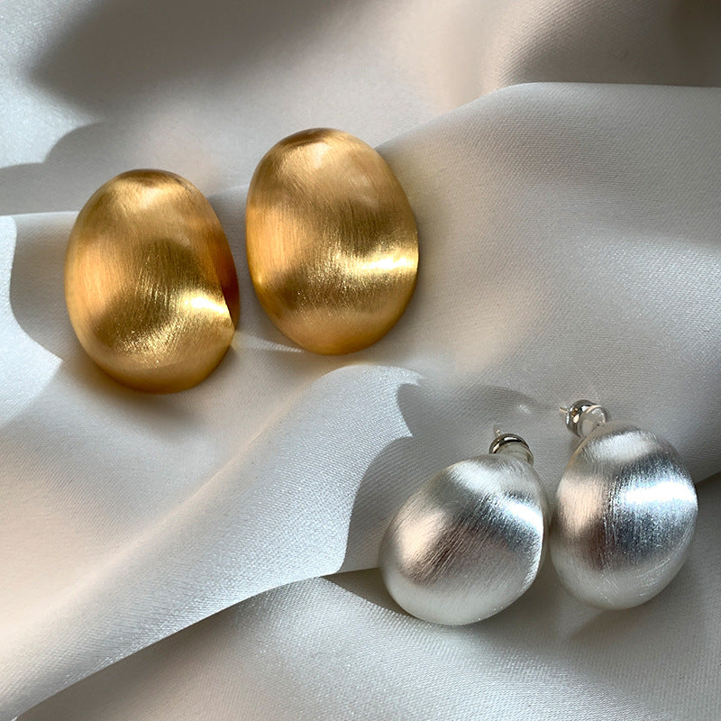 ARETES SATINADOS OVAL