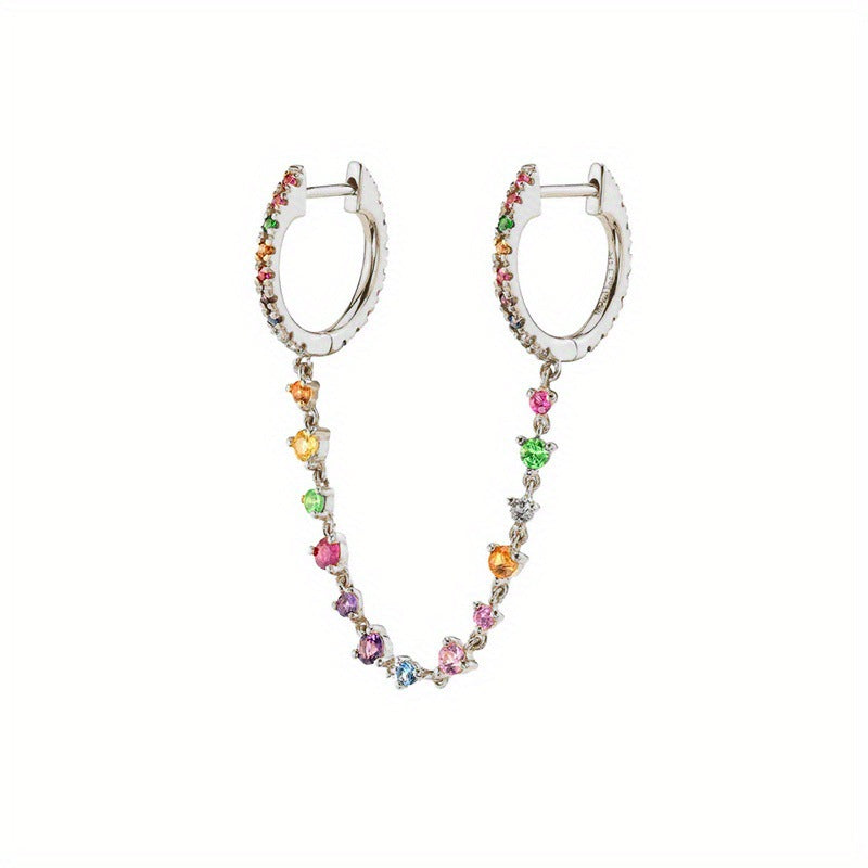 HOOPS CON CADENA MULTICOLOR