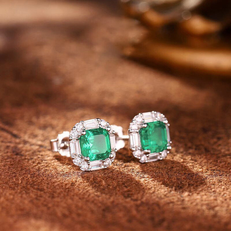 ARETES TIPO ESMERALDA