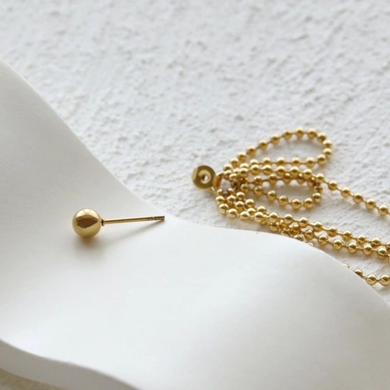 ARETES CADENAS BOLITAS