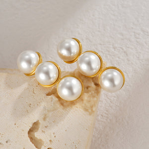 ARETES TRIPLE PERLA