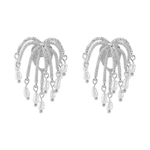 ARETES PERLAS COLGANTES