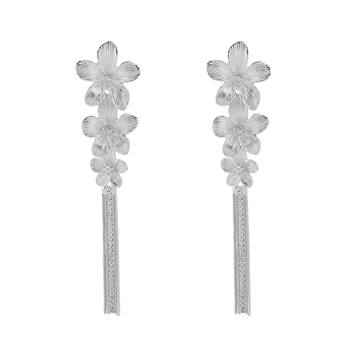 ARETES LARGOS FLORALES