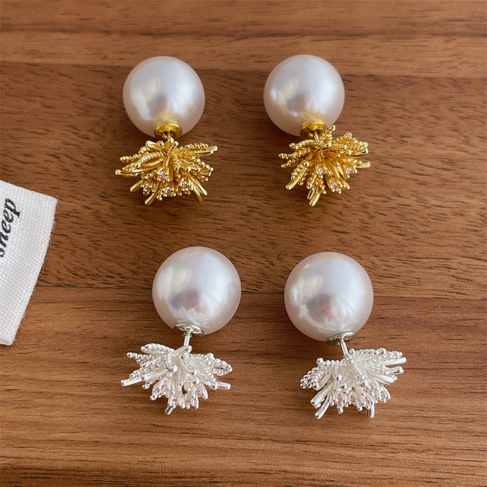 ARETES FLOR Y PERLA