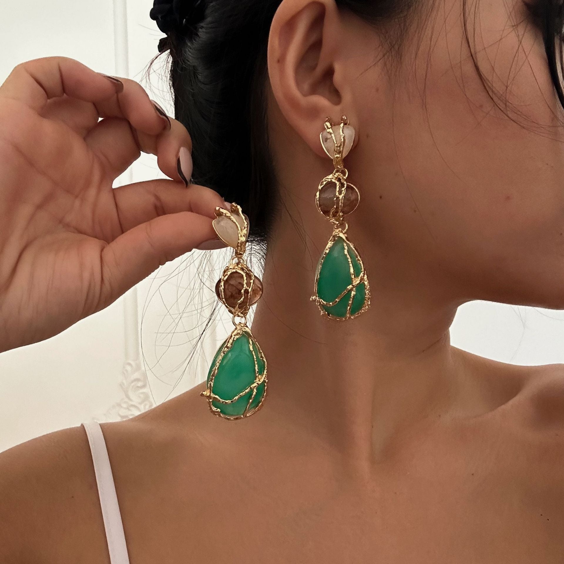 ARETES VERDE ENCANTO