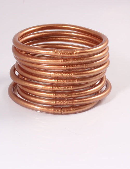 SET PULSERAS TIBETANAS COBRE