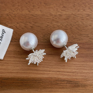ARETES FLOR Y PERLA