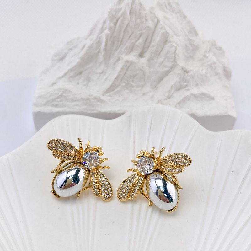 ARETES ABEJA METÁLICA