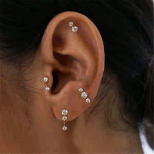 SET PIERCINGS PLATA 925