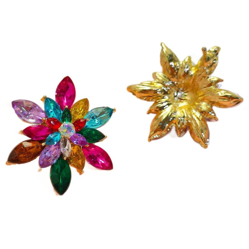 ARETES FLOR MULTICOLOR