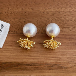 ARETES FLOR Y PERLA