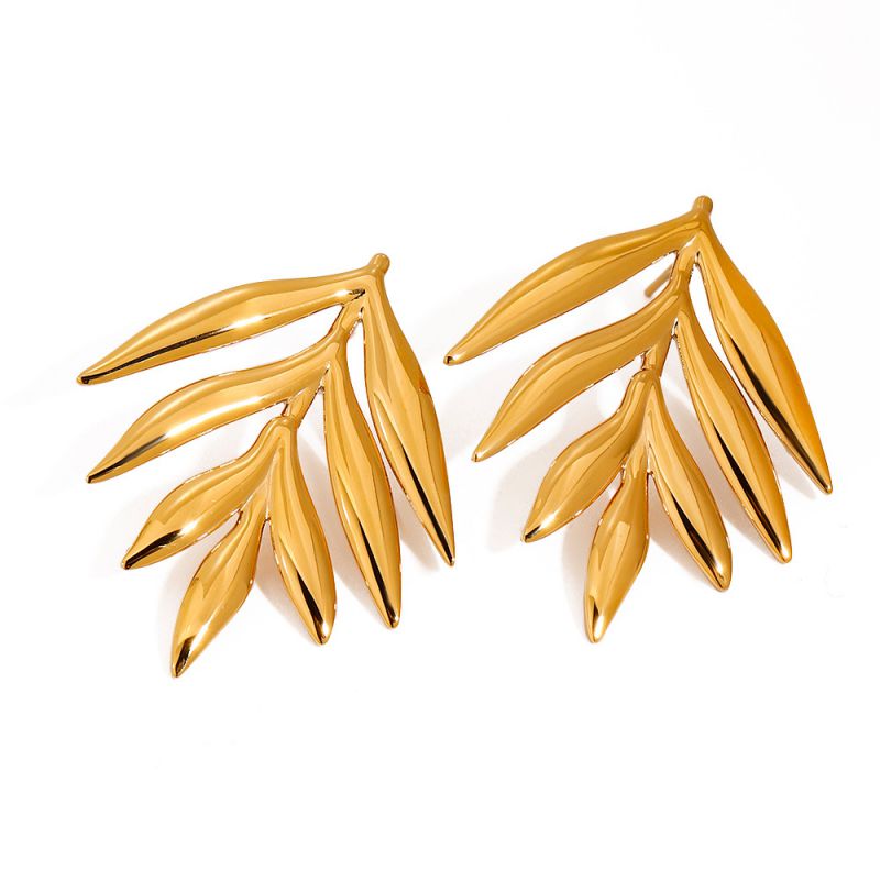 ARETES HOJA DORADA