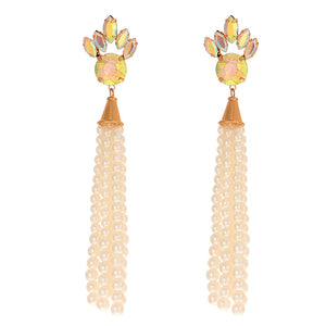 ARETES TASSEL PERLA