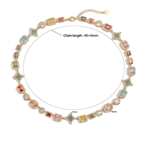 COLLAR CRISTALES MULTICOLOR