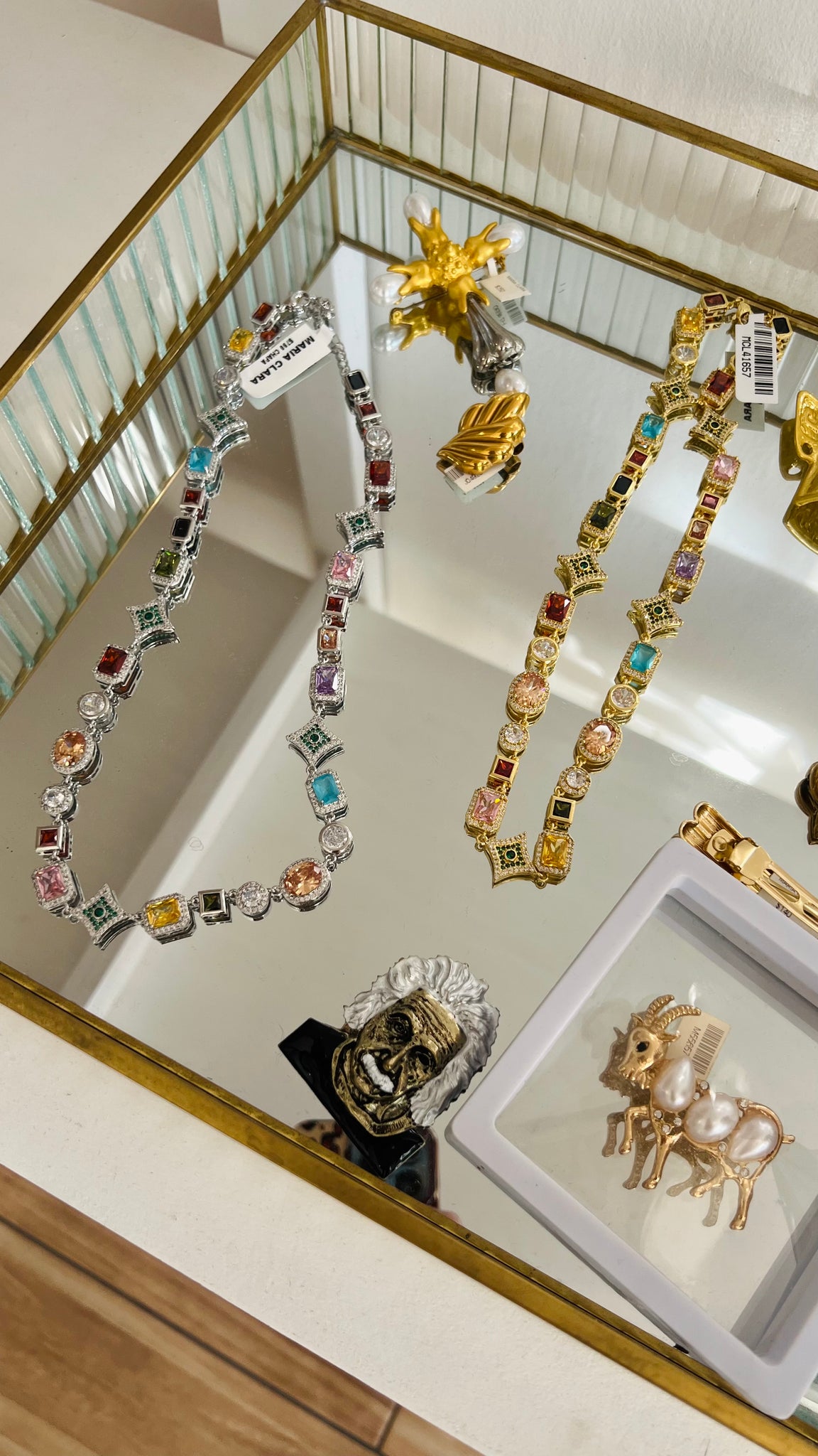 COLLAR CRISTALES MULTICOLOR