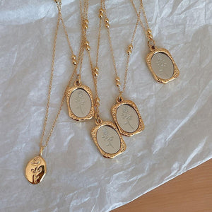 COLLAR ROSA VINTAGE
