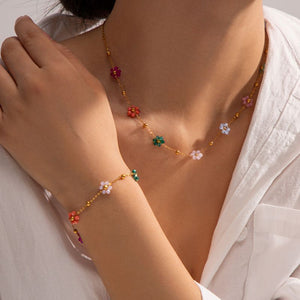 SET FLORES MULTICOLOR